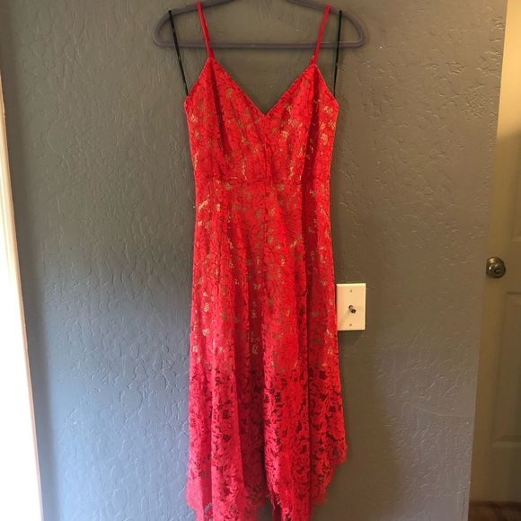 NWOT Lulu’s One Wish Red Lace Midi Dress Brand New - Picture 6 of 15